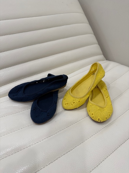 GAP Other - GAP Girls Lace Ballet Flats - Yellow and Navy